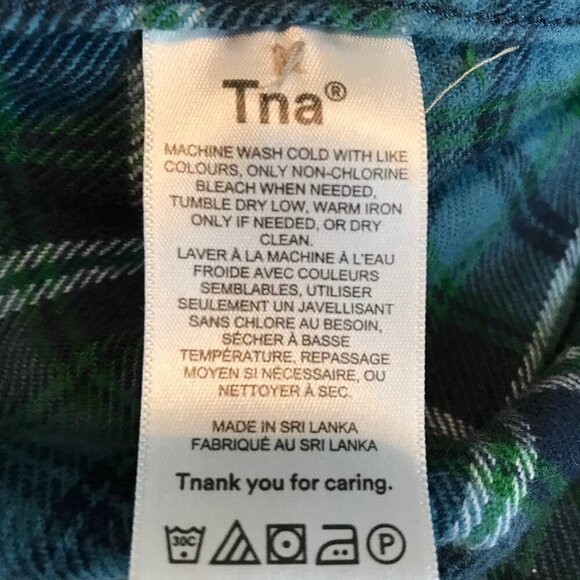 NWOT Aritzia TNA  Oversized 100% Organic Cotton Plaid Shacket Size XS - Picture 8 of 9